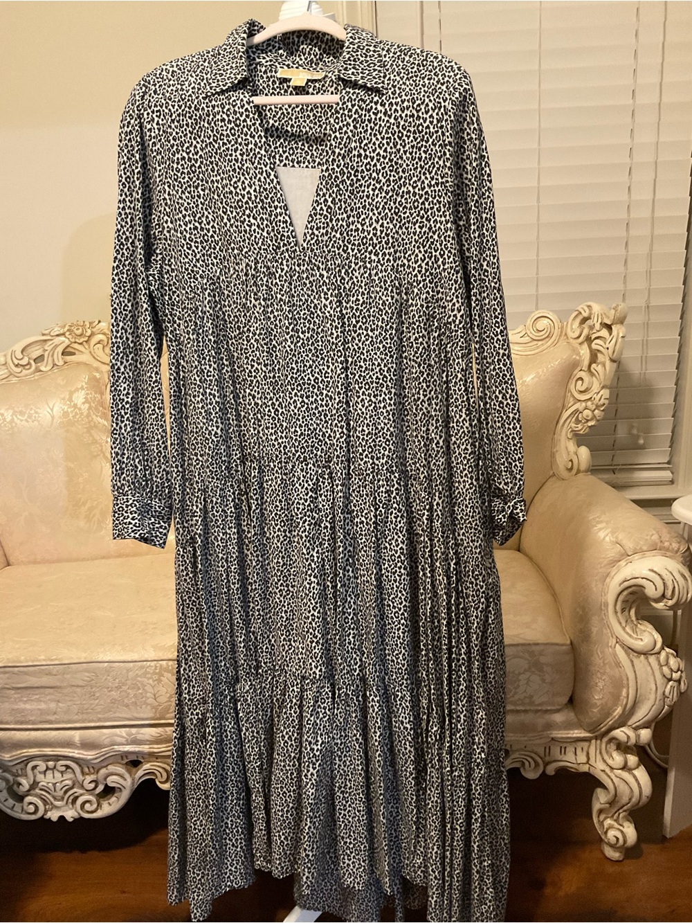 Michael Kors Black and White Tiered Maxi Dress - Picture 6 of 7